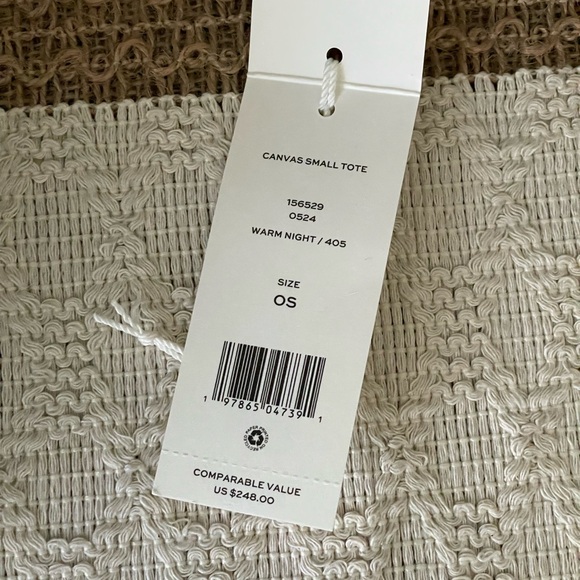 Tory Burch Canvas Small Tote Navy - Picture 5 of 12